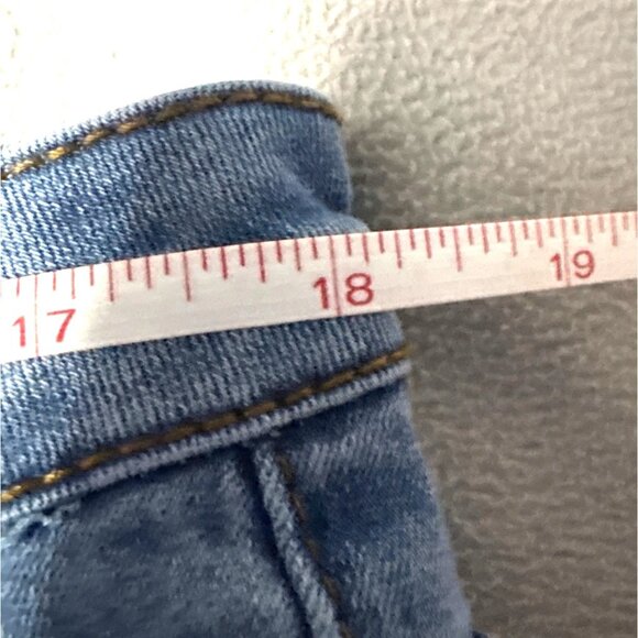 American Bazi Womens Distressed Blue Skinny Jeans 1X Stretch Denim 80% Cotton/Po - Picture 6 of 8